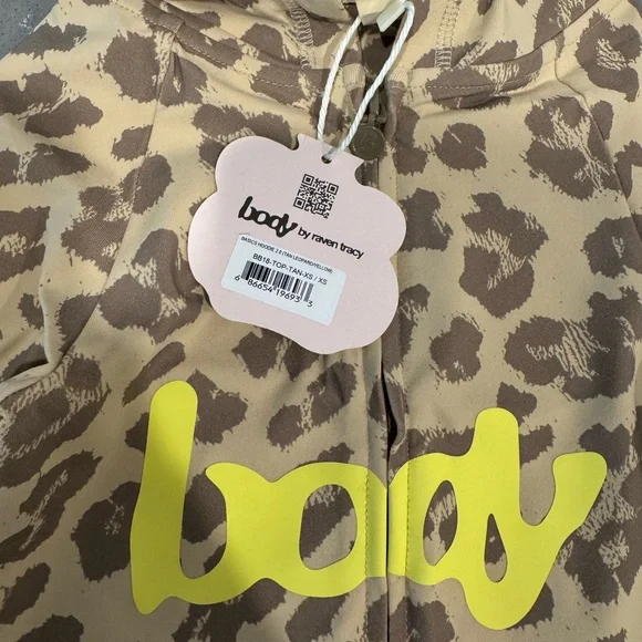 Leopard Print Hooded Zip Up - Picture 2 of 3